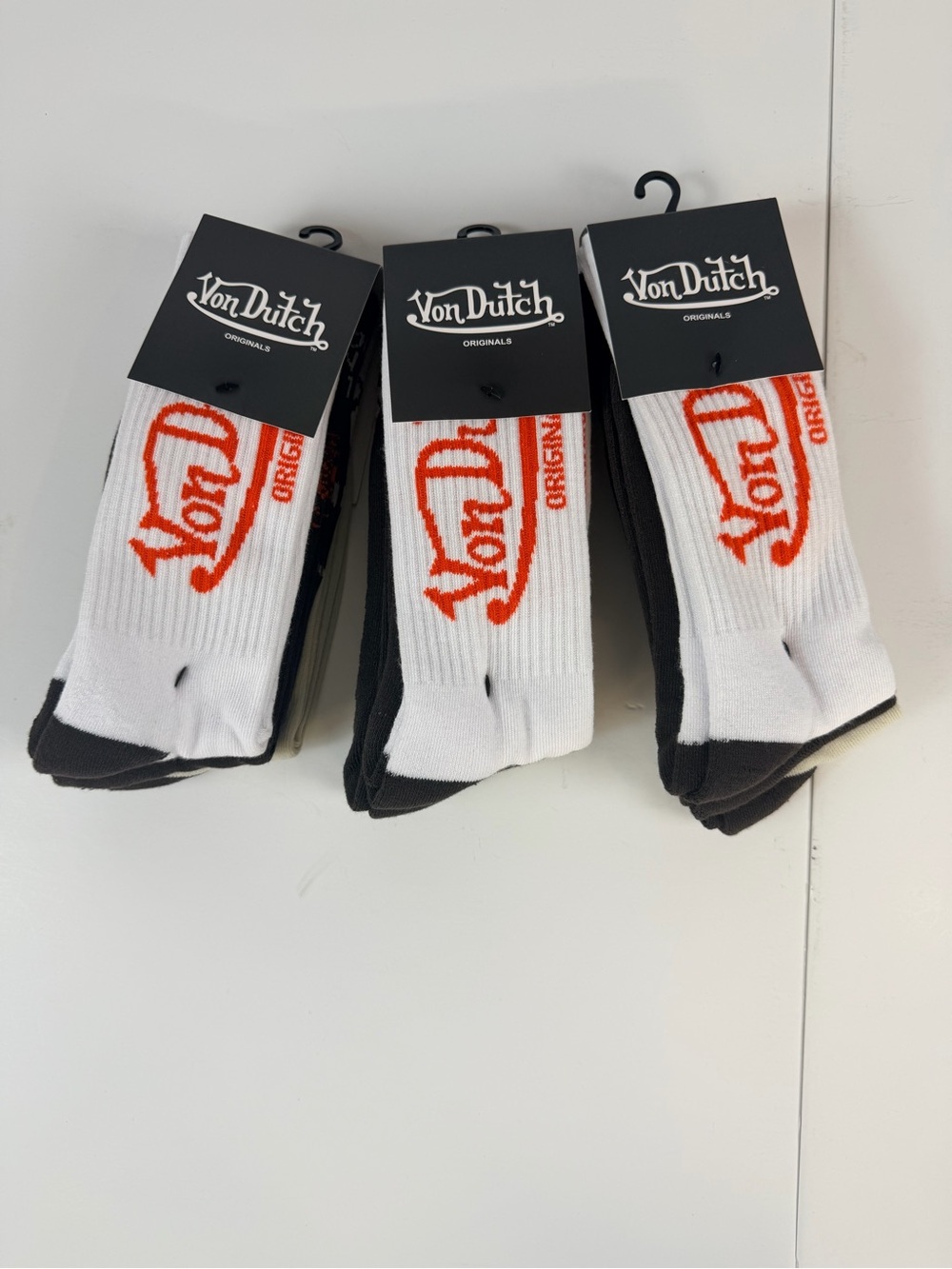 Von Dutch Crew Socks 3 Pack NWT